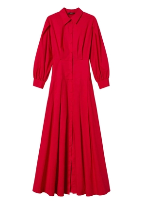 TWINSET Long poplin shirt dress - Red