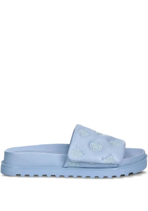 GUESS USA Fabio embroidered flat sandals - Blue
