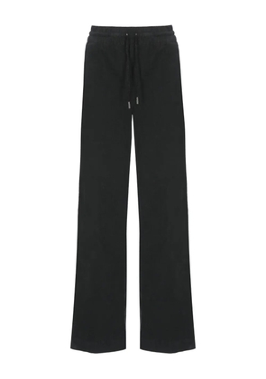 PANICALE drawstring cotton trousers - Black
