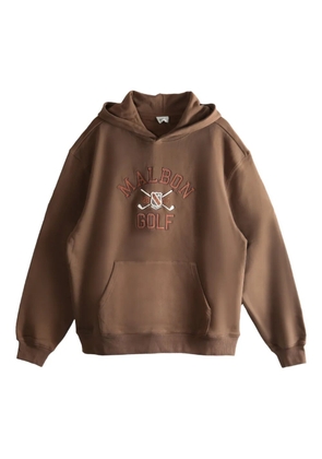 Malbon Golf embroidered-logo hoodie - Brown