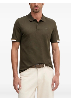 BOSS Parlay stripe-detail polo shirt - Green