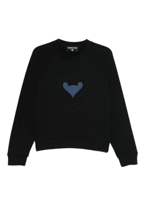 Iceberg heart-embroidered sweatshirt - Black