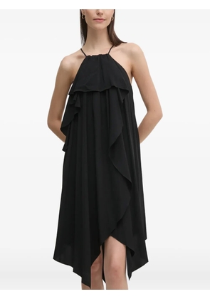 Sisley ruffled mini dress - Black