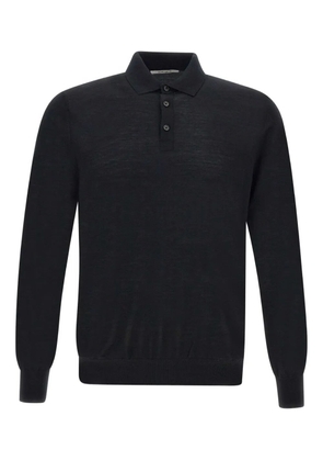 Kangra button long-sleeve polo shirt - Black