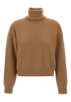 Max Mara honeycomb high-collar sweater - Brown