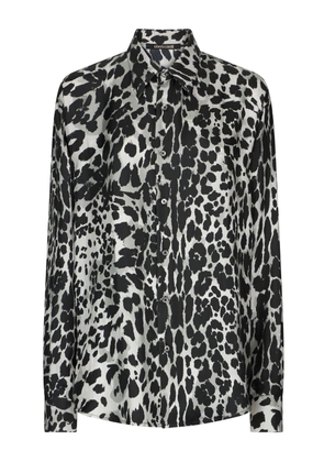 Roberto Cavalli leopard-print shirt - Black