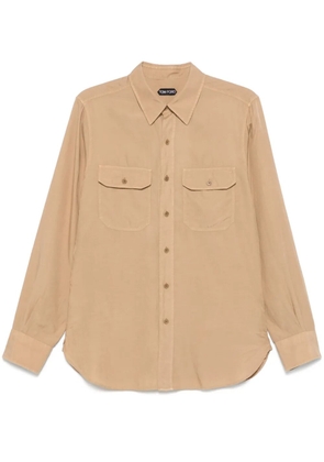 TOM FORD twill shirt - Brown