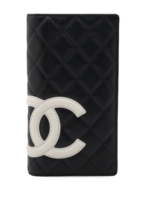 CHANEL Pre-Owned 2008-2009 Cambon Line long wallet - Black