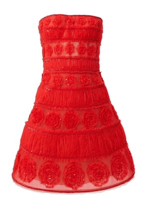 Carolina Herrera embroidered tulle mini dress