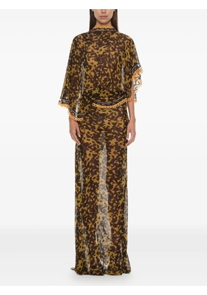 Christopher Esber Roule draped maxi dress - Brown