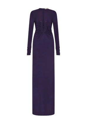 Christopher Esber Arced Palm long-sleeves maxi dress - Purple