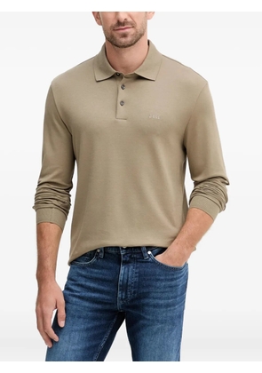BOSS long-sleeve polo shirt - Neutrals