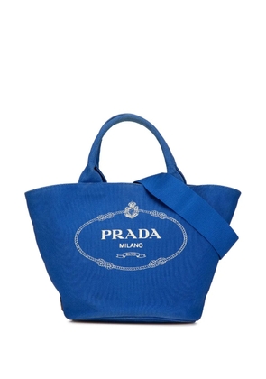 Prada Pre-Owned 2013-2023 Canvas Canapa Logo satchel - Blue