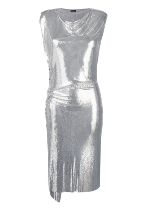 Rabanne draped midi dress - Silver