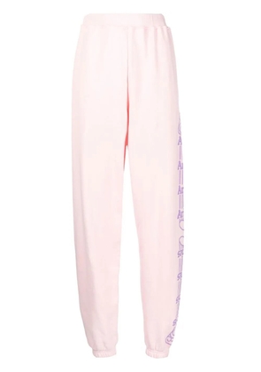 Aries side logo-print track pants - Pink
