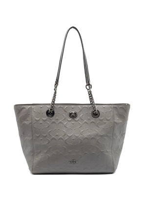 Coach Vintage pre-owned embossed leather tote bag - Grey