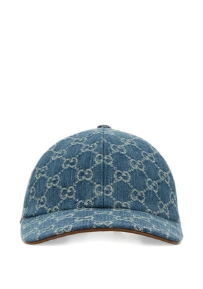 Gucci GG denim baseball cap - Blue