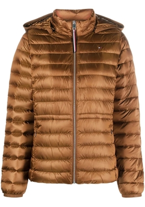 Tommy Hilfiger hooded padded puffer jacket - Brown