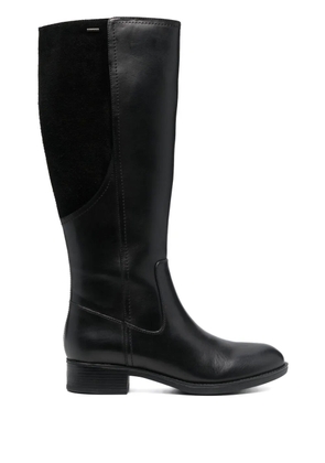 Geox Felicity leather-suede knee-high boots - Black