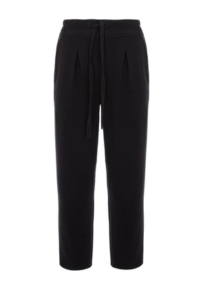 HAMZA drawstring pleated trousers - Black