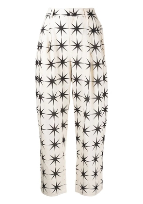 JNBY printed straight-leg trousers - Brown