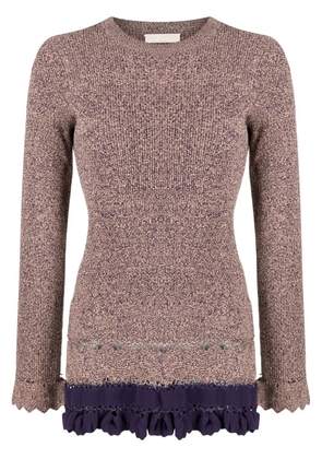 Ulla Johnson ribbed ruffle-trim jumper - Multicolour