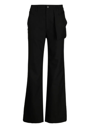 Feng Chen Wang mid-rise button-fastening flared trousers - Black