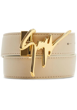 Giuseppe Zanotti Giuseppe logo-lettering belt - Neutrals