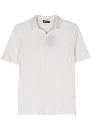 Colombo spread-collar silk polo shirt - Neutrals