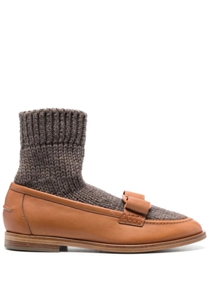 Ferragamo Viva vara-bow loafers - Brown