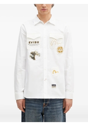 EVISU pocket-embroidered shirt - White