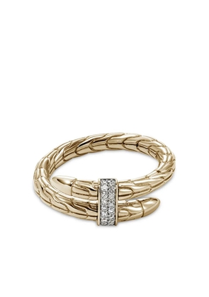 John Hardy 14kt gold Spear diamond ring