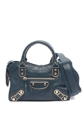 Balenciaga Pre-Owned 2010s mini Le City metallic-edge leather handbag - Blue