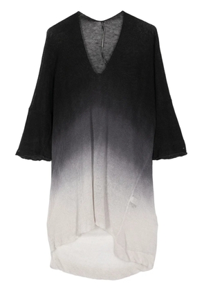 Masnada ombré open-knit tunic - Black