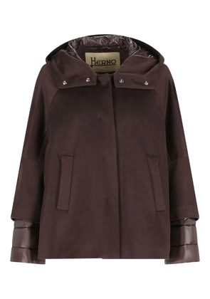 Herno hooded panelled jacket - Brown