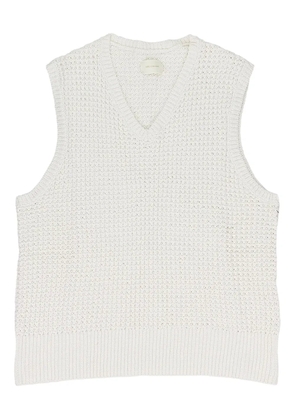Aimé Leon Dore waffle-knit V-neck tank top - Neutrals