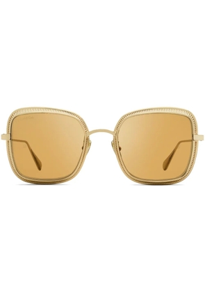 OMEGA EYEWEAR engraved square-frame sunglasses - Gold