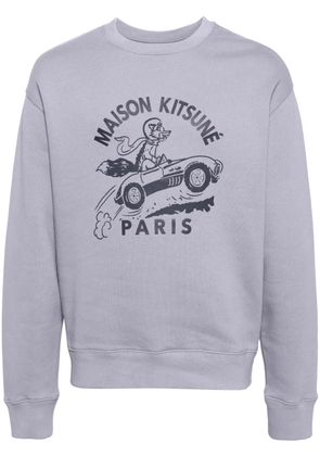 Maison Kitsuné Racing Fox cotton sweatshirt - Blue