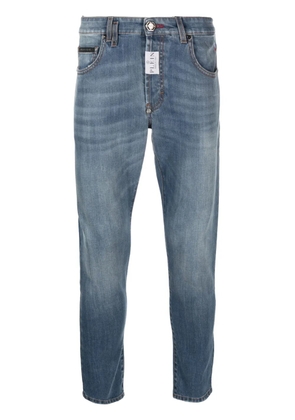 Philipp Plein logo-patch skinny jeans - Blue