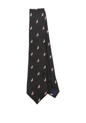 Paul Smith insect-pattern silk tie - Black