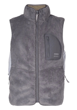 Spoonyard reversible logo-print fleece vest - Grey