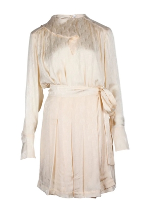 Victoria Beckham pleated wrap-effect mini dress - White