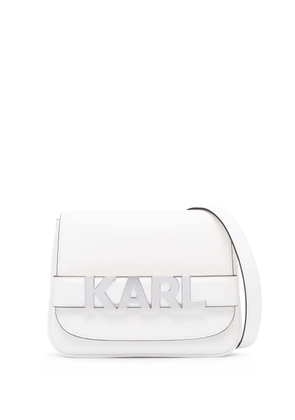 Karl Lagerfeld K/Letters recycled-leather shoulder bag - White