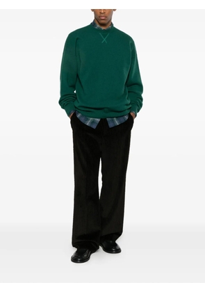 AMARANTO cross-stitch crew-neck sweater - Green