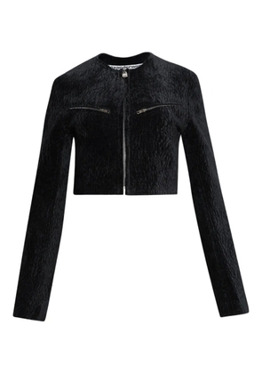 Alexander Wang velvet-effect cropped jacket - Black