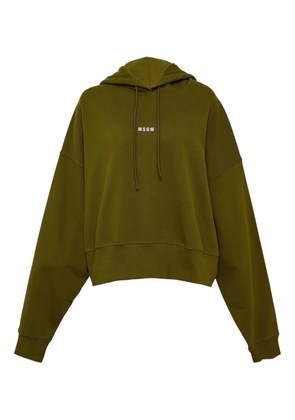 MSGM logo-print hoodie - Green
