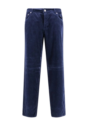 Brunello Cucinelli corduroy-texture trousers - Blue