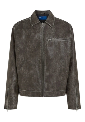 Karl Lagerfeld Jeans washed-effect zip-front jacket - Grey