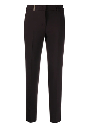 Peserico cropped slim-fit trousers - Black