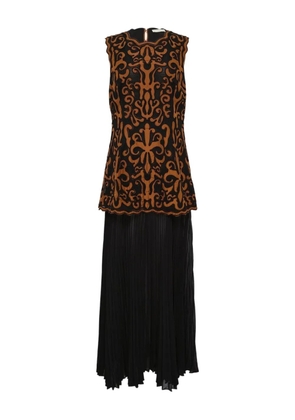 Ulla Johnson Auryn applique sleeveless midi dress - Black